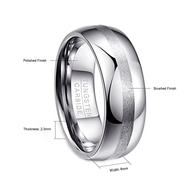 Мужские обручальные кольца Nuncad 8 мм с матовой отделкой и Размеры 7 12|ring size|wedding band