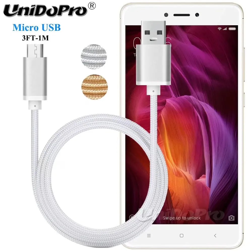 Быстрое зарядное устройство Micro USB 3 фута для Xiaomi Mi Play Redmi 7 Note 6 5 4X 4 Pro 6A 5A Y1 / Lite