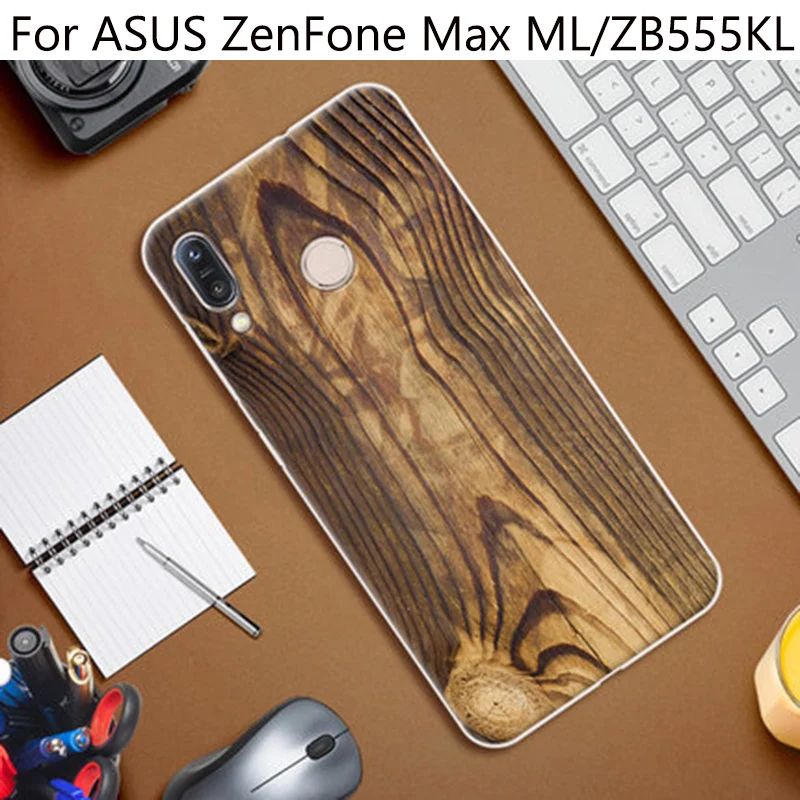 Чехол с текстурой древесины для ASUS ZenFone Max ML мягкие чехлы Zenfone ZB555KL задняя крышка