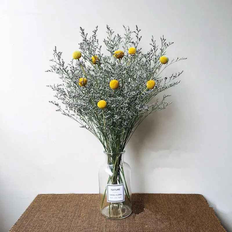 Натуральный фотографический золотистый шар 1 букет/лот|flower bouquet|dried flower bouquetdried