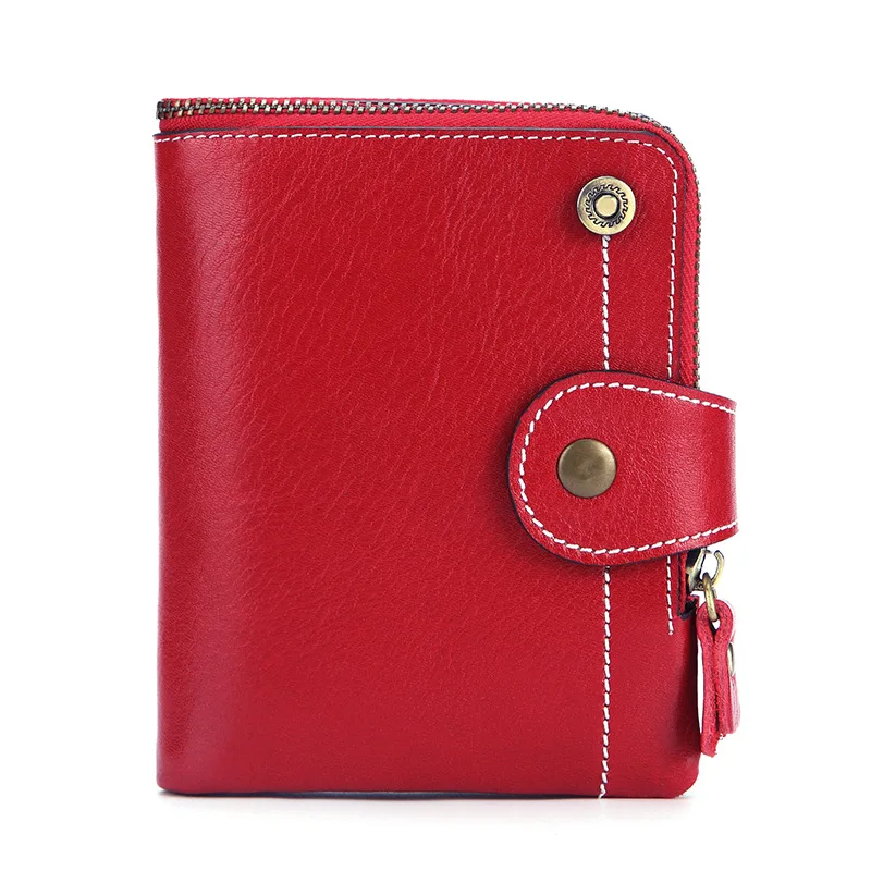 2018 RFID Модный женский кошелек из натуральной коровьей кожи на молнии дизайнерский