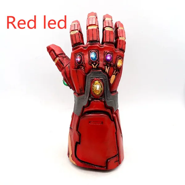 Red led 1: 1 красный светильник перчатки танос перчатки косплей Хэллоуин реквизит костюм военный конец игры 4 кванта - Цвет: Red led
