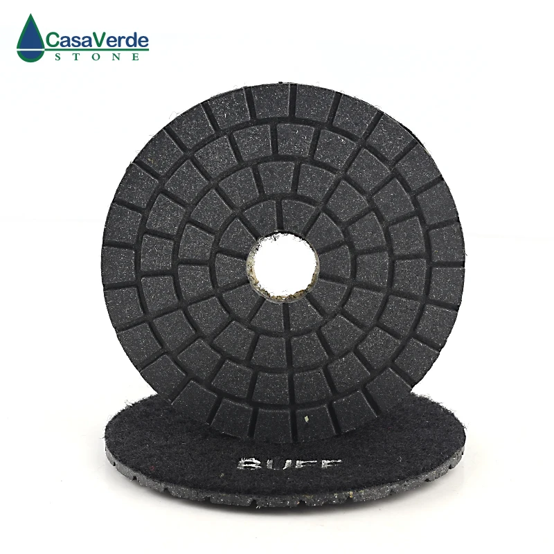 

Free shipping DC-BBFF02 black buff polishing pad 4 inch 100mm wet for polishing granite and marble