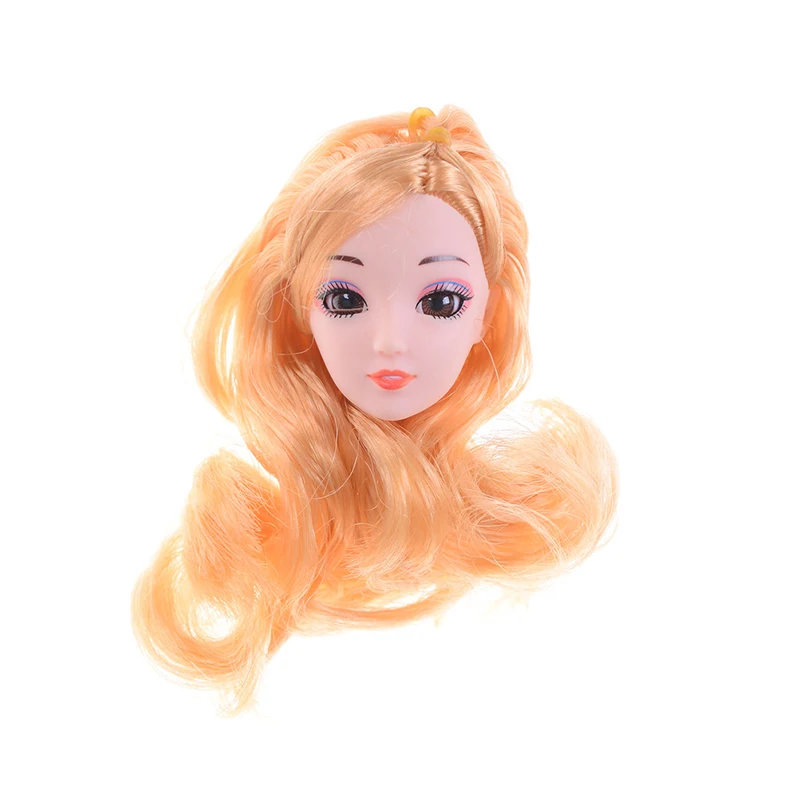 ПВХ 3D супер размер голова куклы глаза с кудрявыми волосами для 1/6 Diy акриловые