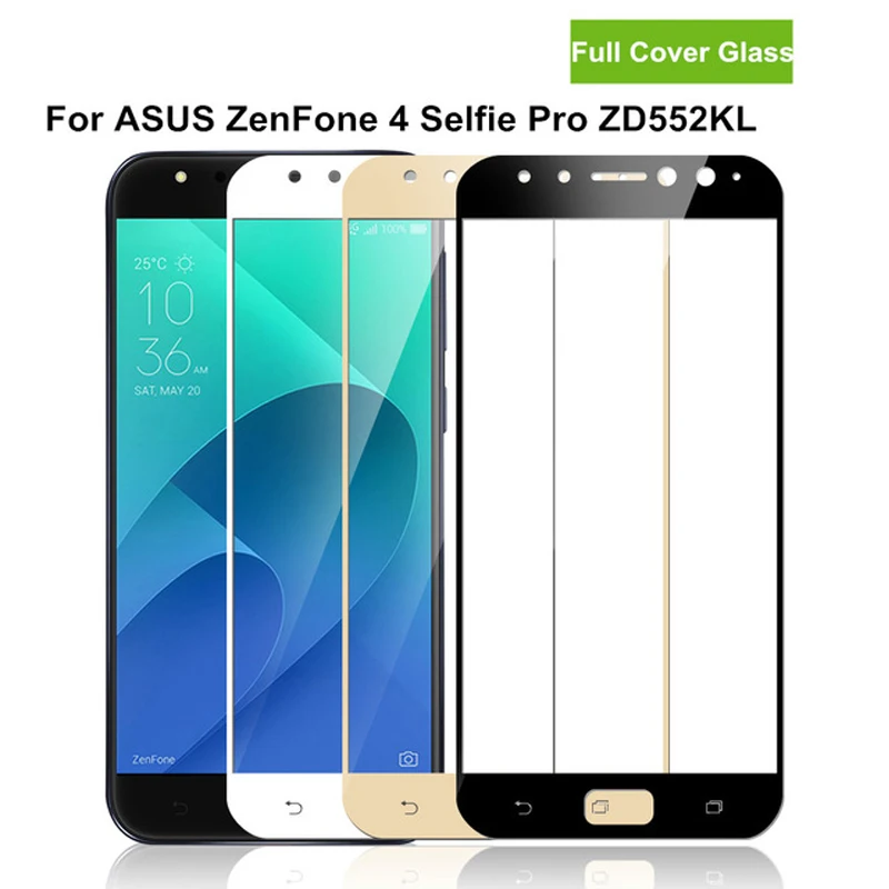 Закаленное 3d стекло для Asus zenfone 4 selfie pro ZD552KL 2 шт. полноэкранная Взрывозащищенная