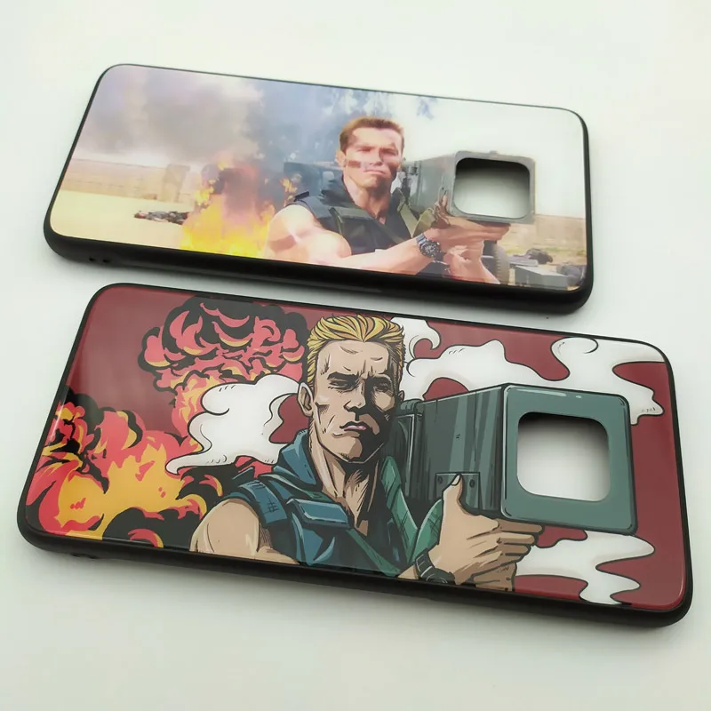 For Huawei Mate 20 Pro Case Schwarzenegger Printed Case For Huawei Mate 20 Rocket Glass Cover Mate 20 pro Case Cartoon Fire Bag