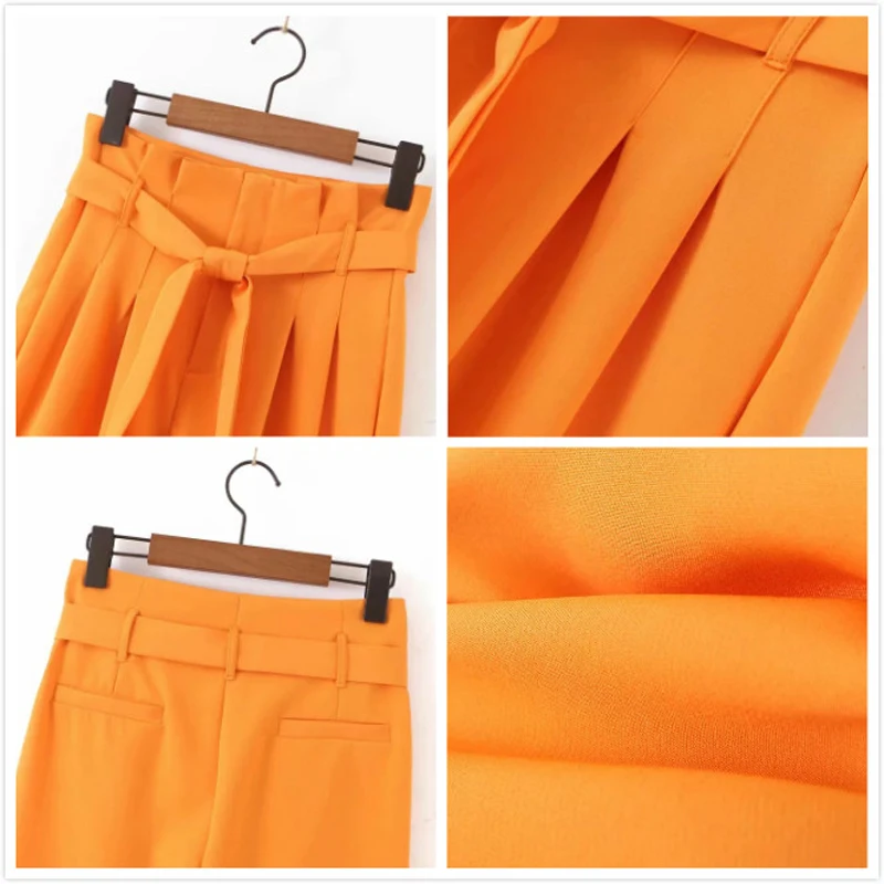 Женский офисный брючный костюм Orangee элегантный из двух предметов пиджак на