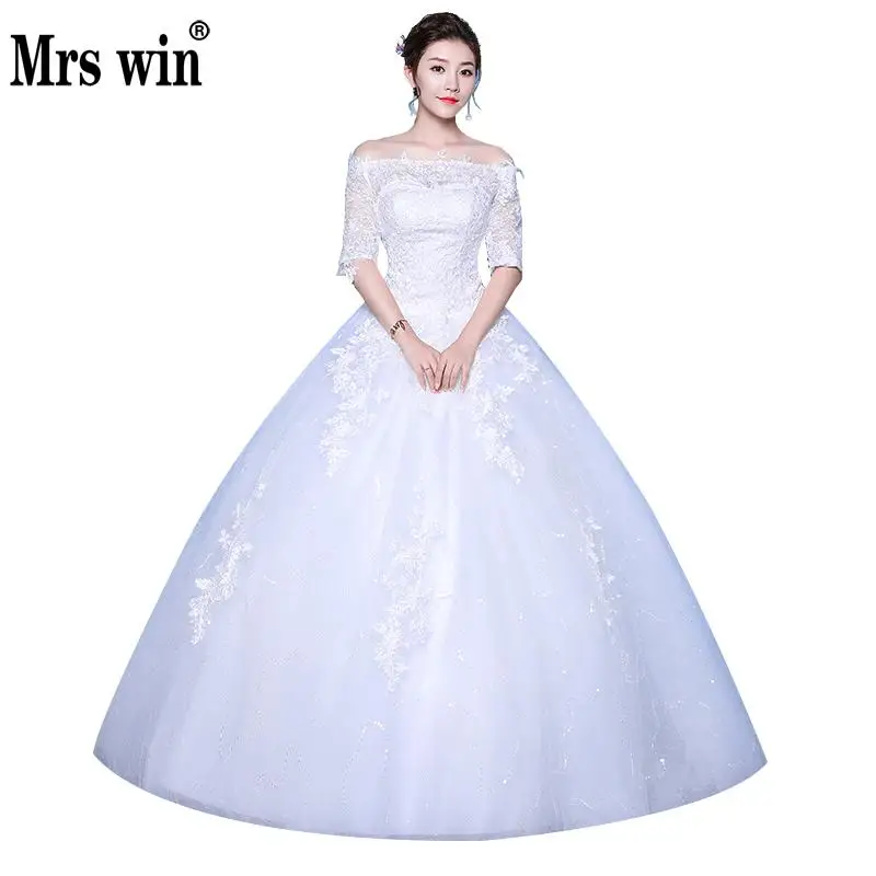 Новое дешевое свадебное платье es Mrs Win бальное платье Элегантное свадебное платье принцессы размера плюс Vestido De Noiva Robe De Mariee F