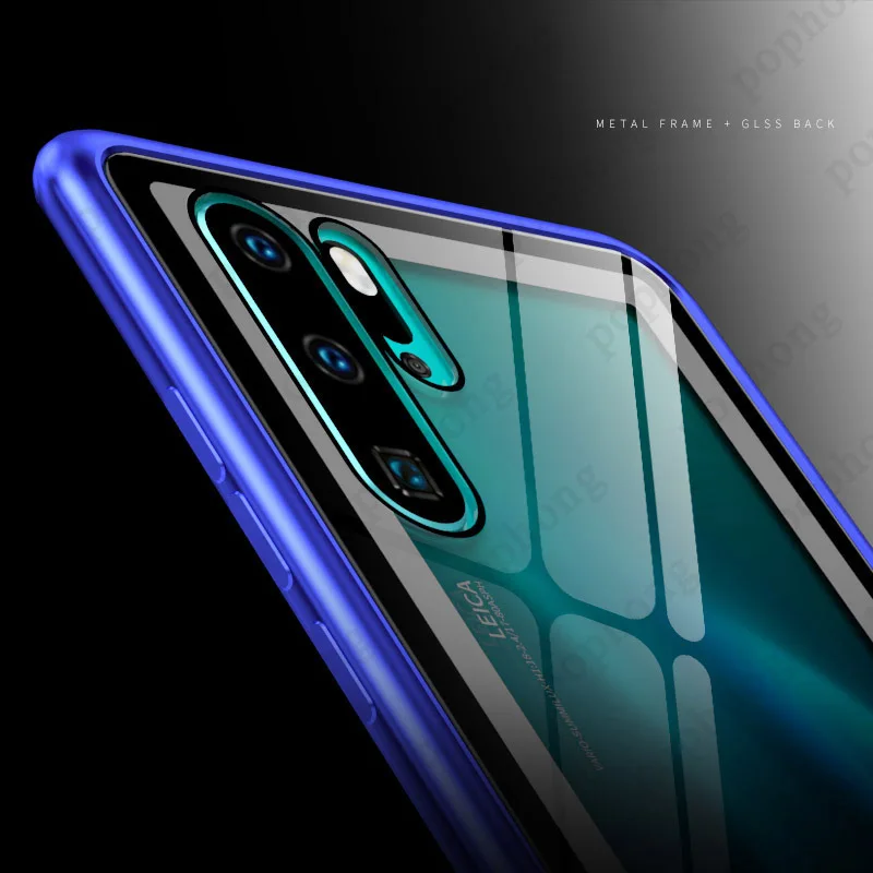 Protective Case for Huawei P30/P30 Pro P30 lite nova 4e Cover Fitted Glass Metal Shell Shockproof Back |