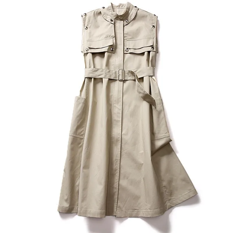 TWOTWINSTYLE Повседневное без рукавов женское платье с круглым вырезом открытыми