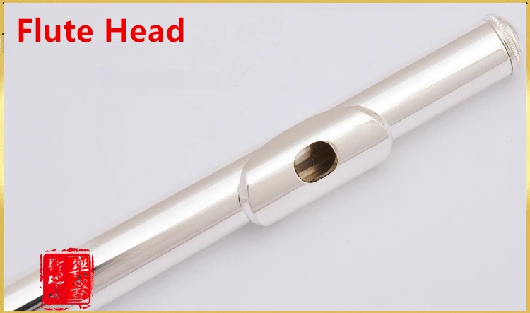 Профессиональная флейта 16 отверстий C тон левосторонняя посеребренный материал