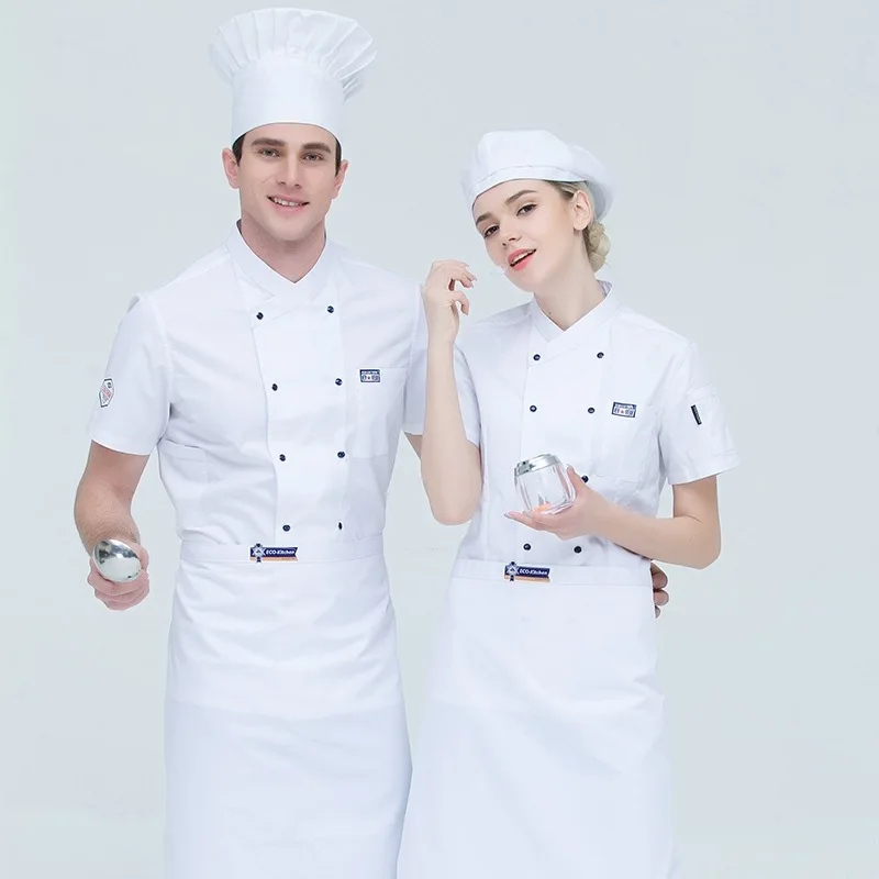 Мужская куртка шеф повара с коротким рукавом пальто для в отеле женские модели