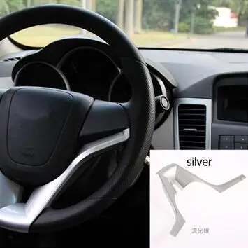

New Design For Chevrolet Cruze Sedan Hatchback High Quality Matt Chrome trim Steering Wheel squins cover sticker case