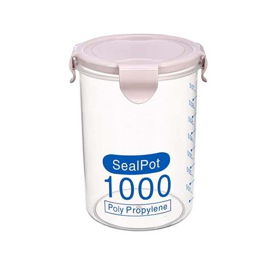 1000ML-Pink LIYIMENG прозрачная герметичная коробка влагостойкая кухонная коробка для хранения герметичная пластиковая контейнер для свежего горшка - Цвет: 1000ML-Pink