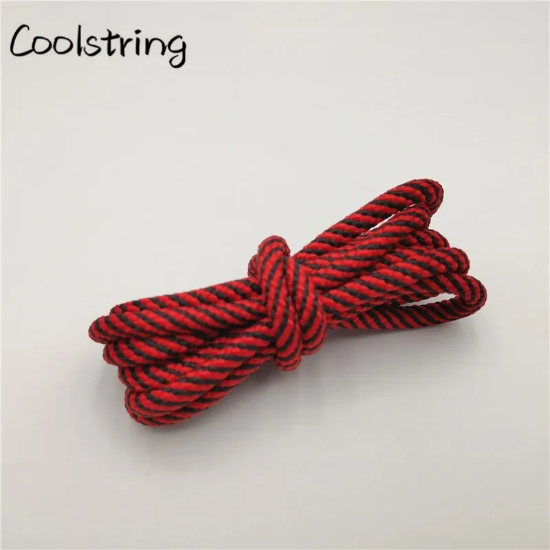 Coolstring новые полиэфирные рекламные шнурки 2 цвета смешанные уличные спортивные шнурки для катания на коньках шнурки белые красные черные шнурки - Цвет: 2404	Black Red