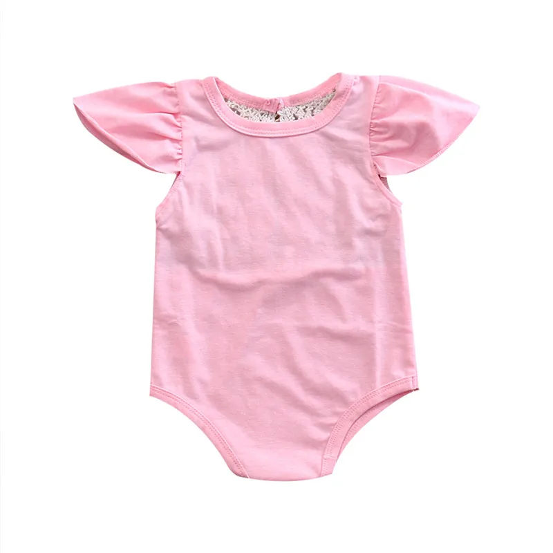 Emmababy новорожденных детская одежда для девочек из хлопка с кружевом на спине