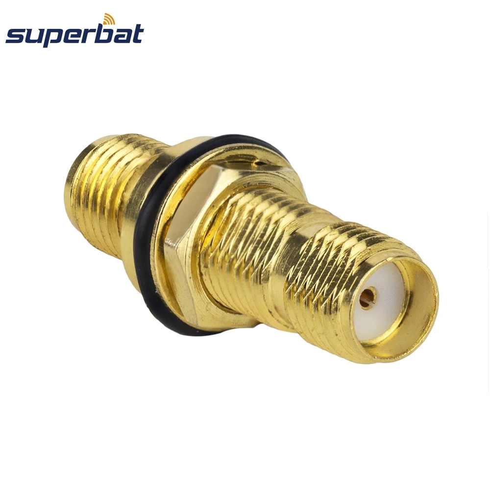 Superbat 5pcs SMA Adapter SMA Jack to Female Bulkhead O-ring Straight RF Adapter