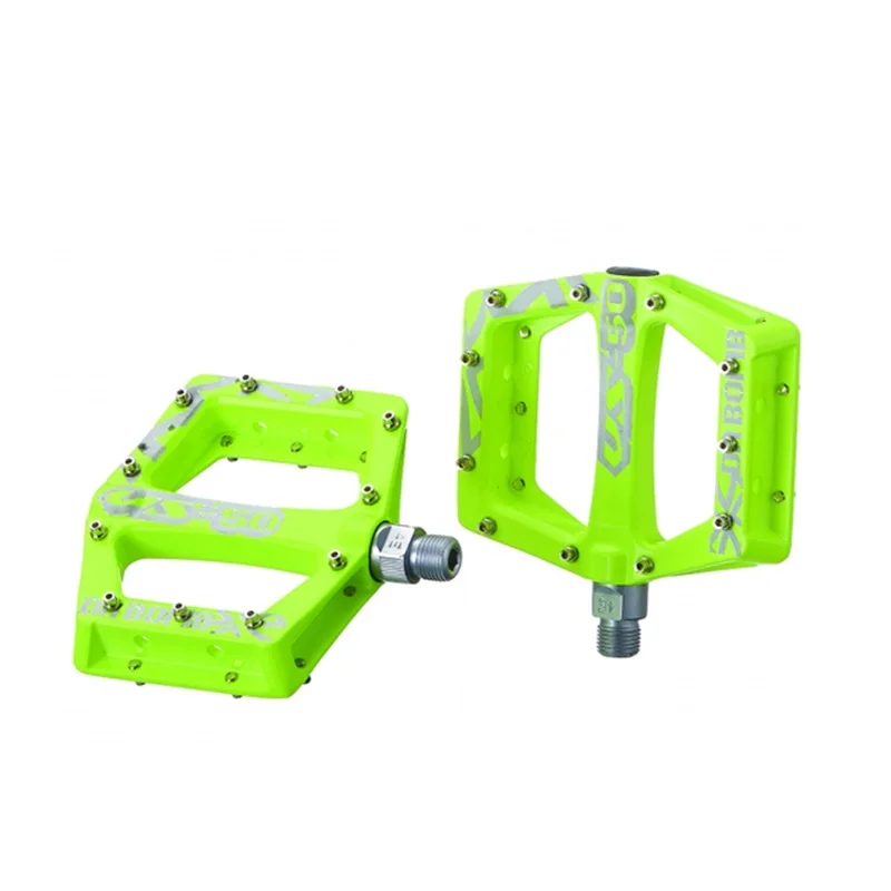 Fluorescent green DA BOMB VS-50 литые однокорпусные педали из сплава со свободным шаром, велосипедная педаль, быстрая прямая прочная педаль - Цвет: Fluorescent green