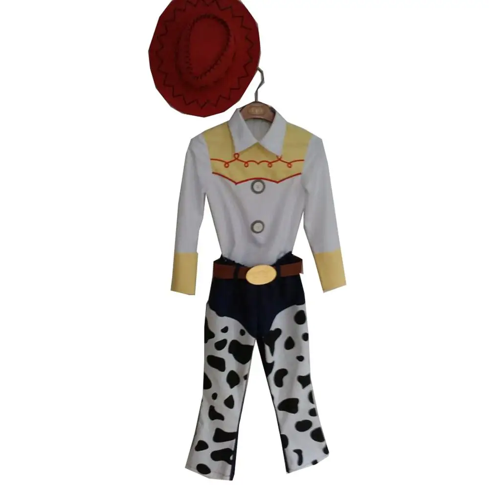 Бежевый Джесси из истории игрушек cowgirl маскарадный костюм для ребенка с шляпой - Цвет: Бежевый