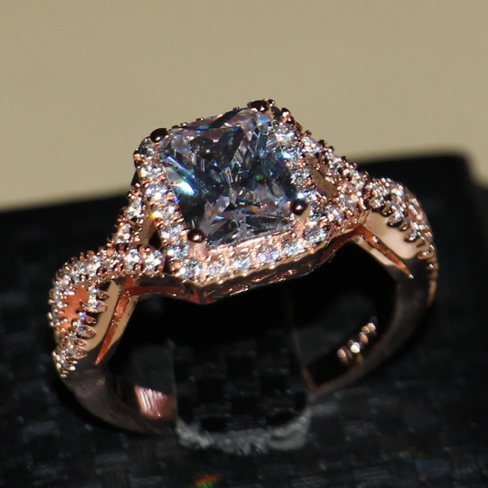 Кольцо женское из серебра 925 пробы с фианитом 5-11 размеров | Украшения и аксессуары