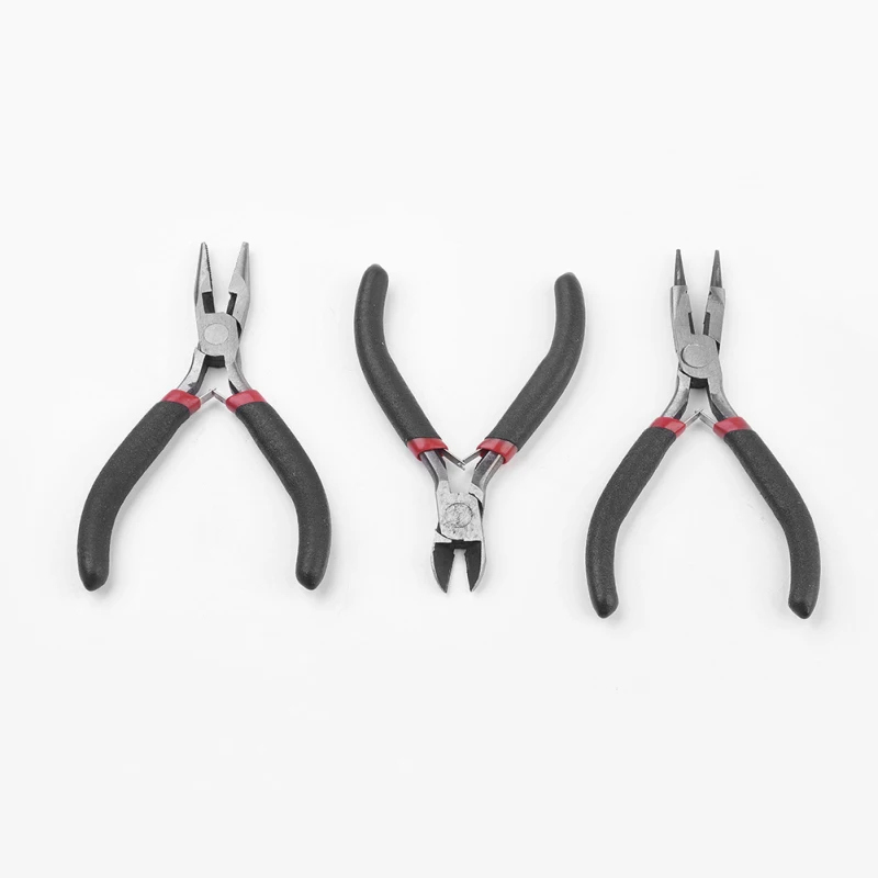 

3pcs/set DIY Jewelry Tool Sets Polishing Side-Cutting Plies Wire-Cutter Pliers and Round Nose Pliers 110~125x60mm