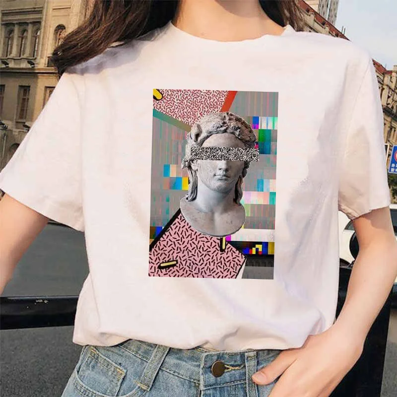 5393 Vaporwave рубашки ulzzang Grunge Tumblr графическая Футболка harajuku Эстетическая Винтажная футболка корейский стиль 90s одежда футболка - Цвет: 5393