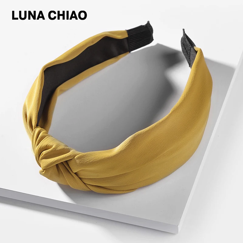 LUNA CHIAO модные украшения аксессуары для волос сплошной цвет Терилен ткань женская летняя повязка на голову