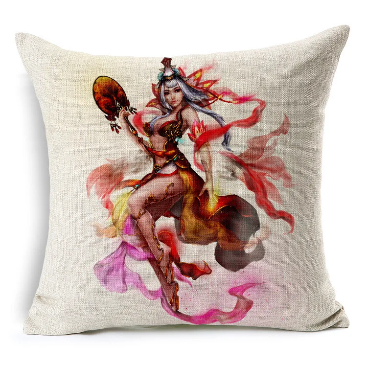 Южная Корея ручная роспись мультфильм CG игра персонаж подушки Чехлы хлопковый