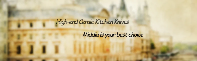Middia 5 шт. набор керамических ножей с блоком анти-материал шеф-повара керамические наборы ножей на фрукты/сантоку/Кливер ножи