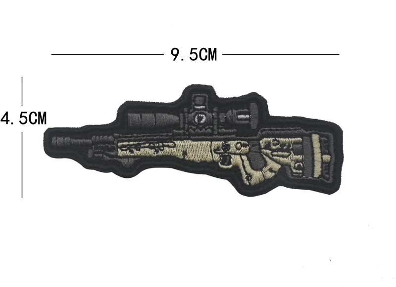 AK-47 Штурмовая винтовка пистолет винтовка Снайпер страйкбол патч RIFFLE клуб СОУ армия черный значок машина пистолет вышитые в форме оружия патчи