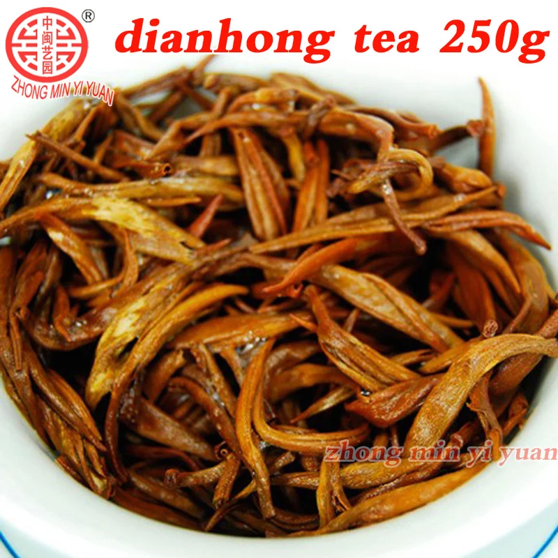 Чай улун DianHong, черный чай, 250 г, китайский чай Юньнань Диан хун, премиум-красота, для похудения, мочегонный пух, три высоких зеленого Диана Хун