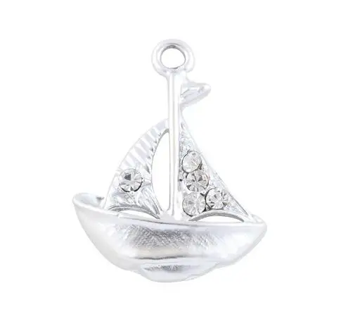 27x21mm (Gold Silver Color) 20PCS/lot Sailboat Pendant Charm DIY Hang Accessory Fit For Floating Locket Jewelrys | Украшения и