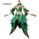 COSREA Горячая игра Арена доблести косплей костюм Ван чжаоцзюнь Arwen принцесса причудливые зеленые костюмы хэллоуивечерние для женщин