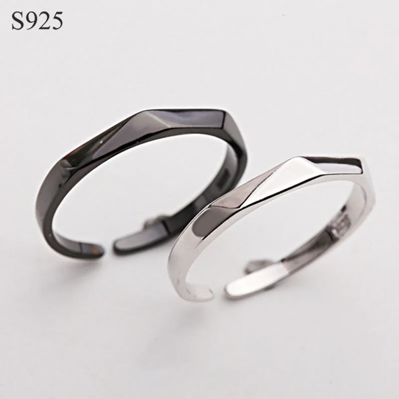 Кольца для мужчин и женщин из серебра 925 пробы регулируемые кольца | Украшения