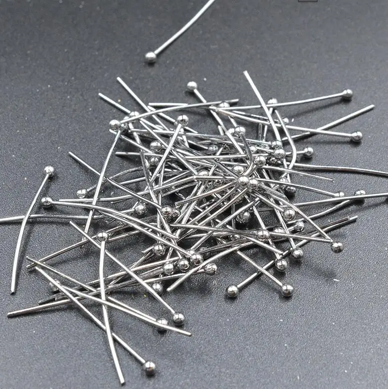 Rrhodium FLTMRH 100 шт 16x0,5 мм шариковая головка булавка медный Золотой ювелирный бисер фурнитура ювелирные аксессуары для ювелирных изделий DIY - Цвет: Rrhodium