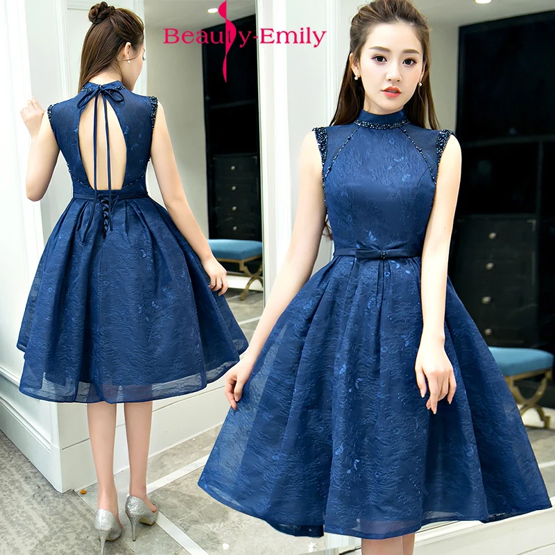 Vestidos Beauty Emily милое кружевное вечернее платье для невесты элегантное без рукавов с