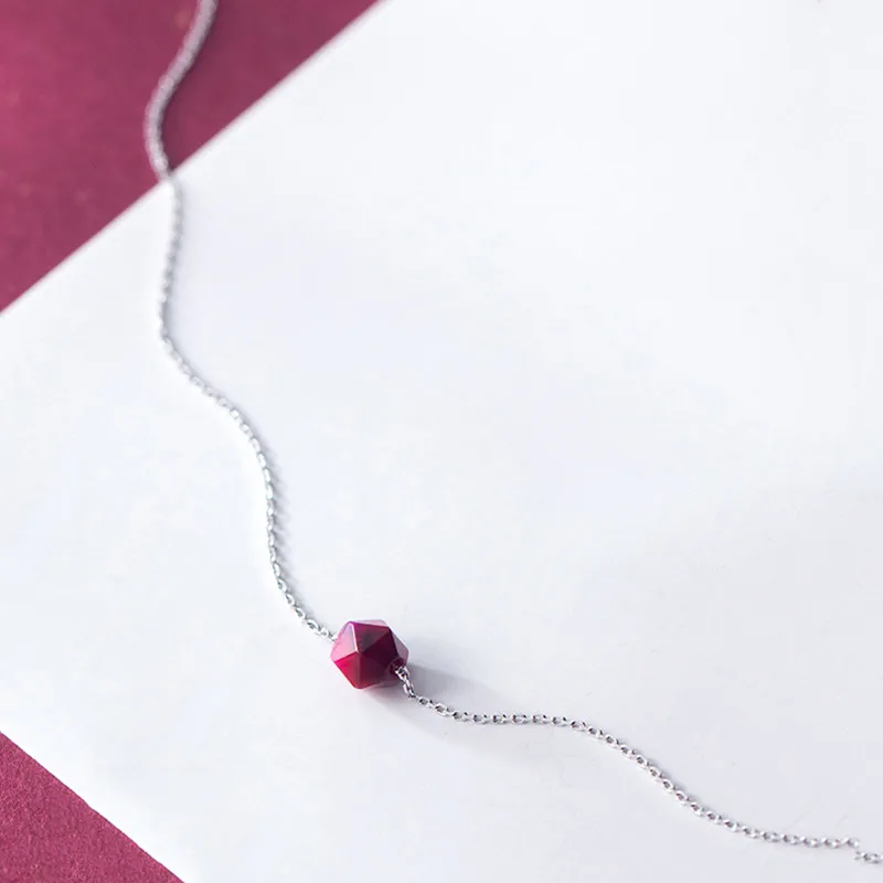 Женское колье с розовым камнем INZATT минималистичные вечерние ювелирные изделия