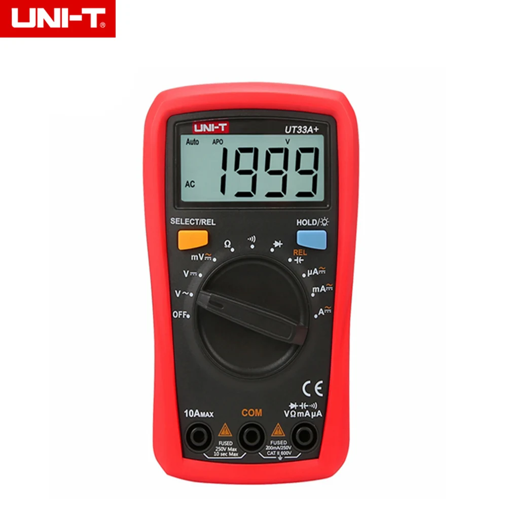 Цифровой мультиметр UNI-T UT33A + с автоматическим диапазоном размер ладони 200 мВ В ~ 600