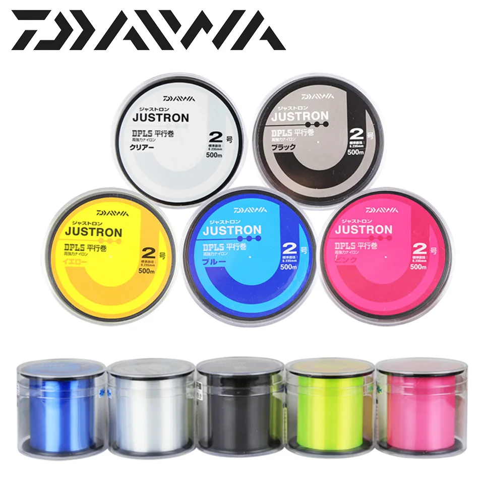 100% оригинальная рыболовная леска Daiwa JUSTRON DPLS 500 м нейлоновая сделано в Японии 8 25