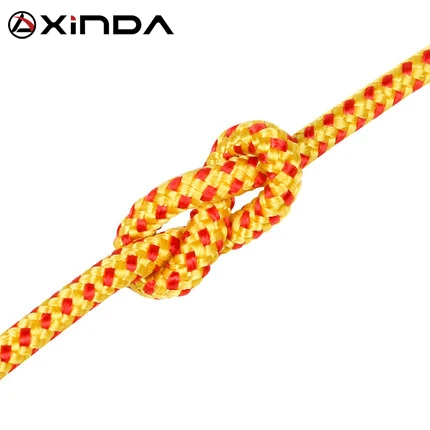 Yellow-20m XINDA Escalada Paracord веревка для скалолазания аксессуары тросик 4 мм диаметр высокая сила Паракорд безопасности веревка выживания Оборудование - Цвет: Yellow-20m