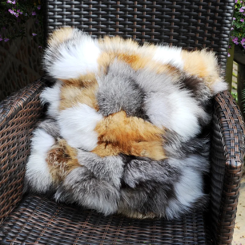 Женская наволочка ручной работы из натурального Лисьего меха|cushion cover pillow case|cushion