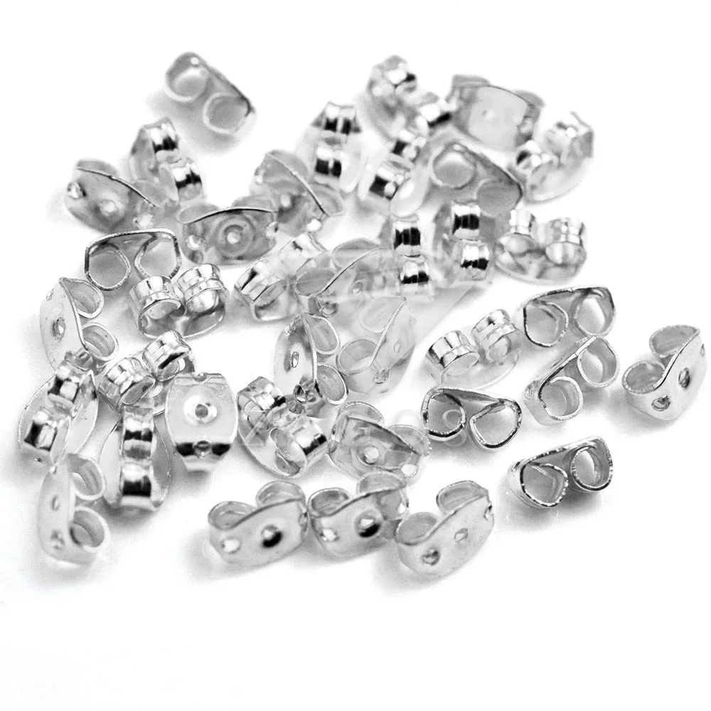 100 шт. железная Пробка бабочка 6x4x3 мм Серьги для самостоятельного изготовления