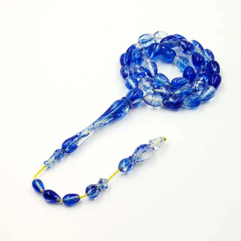 Синяя Смола Tasbih Man's tesbih Ramadan Kareem|Плетеные браслеты| |