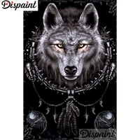 dispaint full squareround drill 5d diy diamond painting animal wolf scenery 3d embroidery cross stitch home decor gift a12588