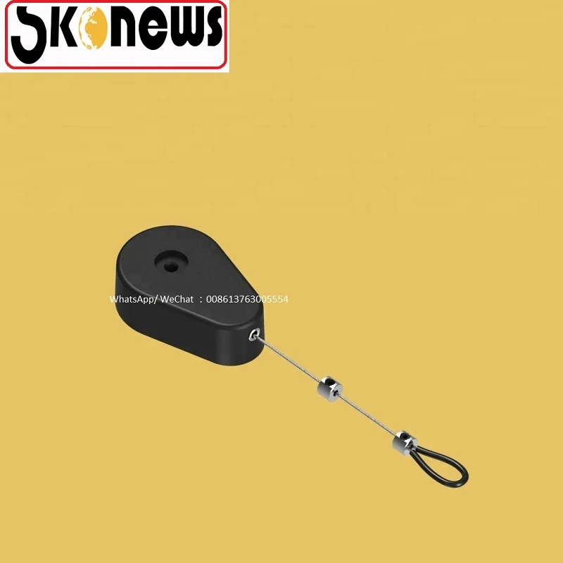 50 шт. в форме капли шнур recoiler/прочный индивидуальный стальной кабель Противоугонный выдвижной кабель тяга коробка для товаров