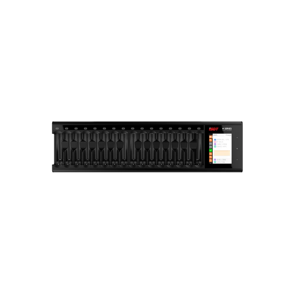 ISDT N16 36 Вт 1.5A 16-Slot Быстрое интеллектуальное зарядное устройство для аккумуляторов
