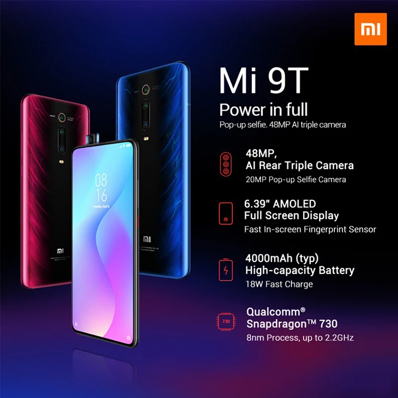 Глобальная версия Xiaomi mi 9T 6GB 64GB Red K20 смартфон 6 39 &quotВосьмиядерный процессор Snapdragon