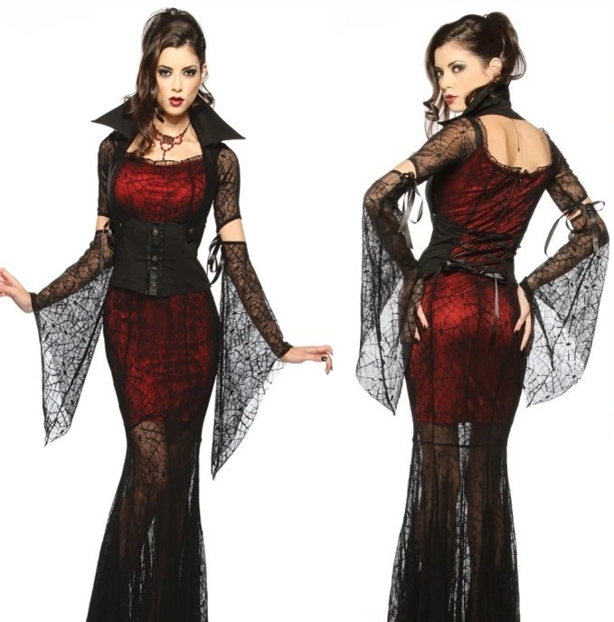 LQZ 090 костюм вампира виксена для костюмированной вечеринки, полное платье...
