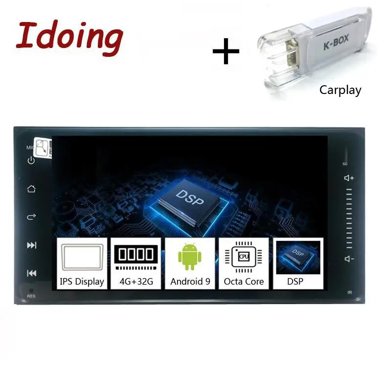 Carplay Idoing 1Din Android 9,0 " PX5 4G+ 64G 8 Core для Toyota универсальный автомобильный gps DSP радио плеер ips навигация Мультимедиа Bluetooth - Цвет: Carplay