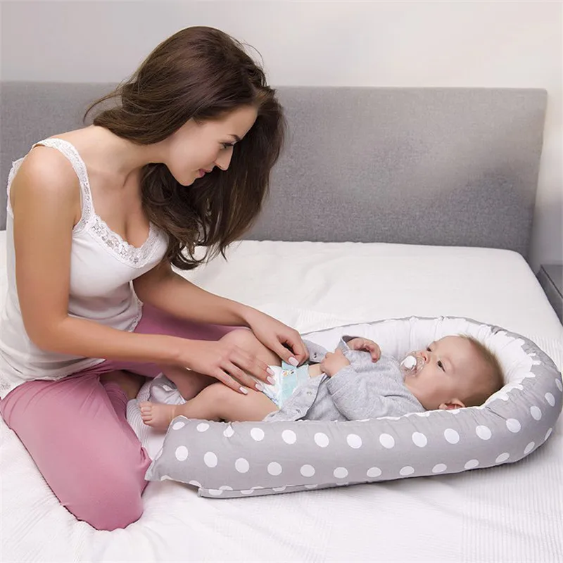 Baby Nest Bed Crib Portable Removable And Washable Crib Travel Bed For Children Infant Kids Cotton Cradle For Newborn Bumper